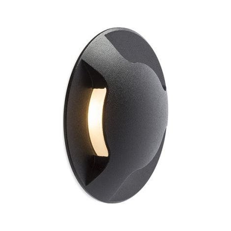 Plafoniera KICK III da incasso nero 230V LED 3W IP54 3000K