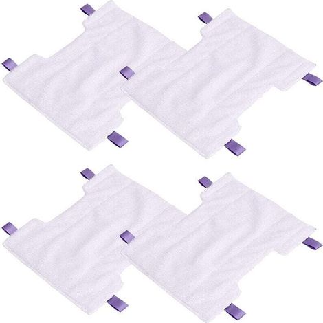 Lot de 4 Tampons Microfibre Compatibles Shark Steam Pocket Mop Nettoyeur Vapeur (1/4)