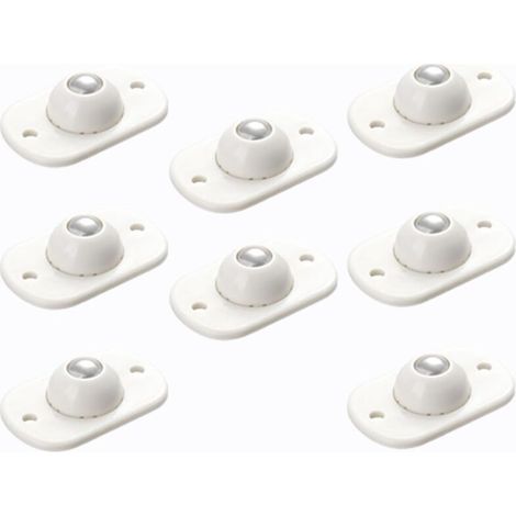 Lot de 8 Roulettes Auto-Adhésives, Mini Roulettes à Billes Autocollantes en Plastique pour Meubles, Roulettes Pivotantes 360 ° à Billes Pour Petits Meubles, Boîte de Rangement (1/4)