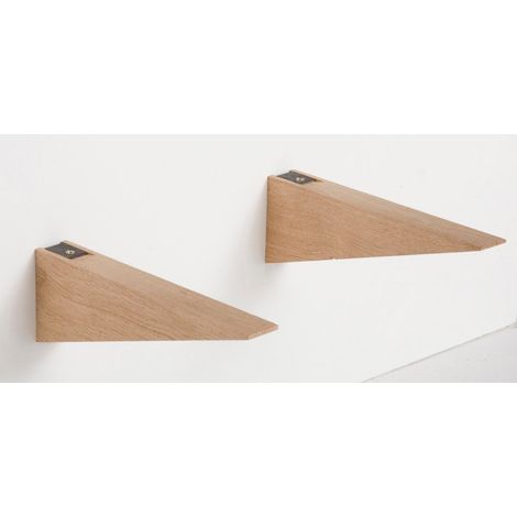 Set aus 2 Eichenkonsolen, L. 23 x B. 3 cm SANS MARQUE (1/5)