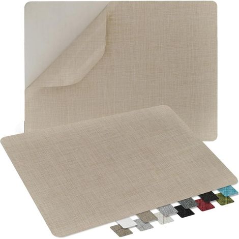 Patch di riparazione per divani - 2 pezzi 20 x 28 cm, beige, auto-adesivo, resistente tessuto per divani, sedili auto e mobili (1/5)