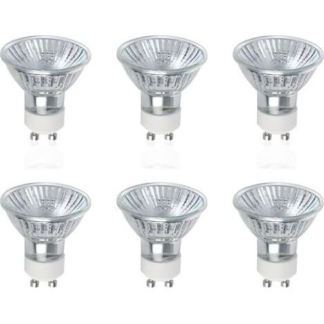 GU10 Ampoules Halogènes, Lot de 6 50W GU10 Spots Halogènes, AC 220V-240V, 700 Lumens, Angle de Faisceau 40°, 2800K Blanc Chaud, Dimmable (1/5)