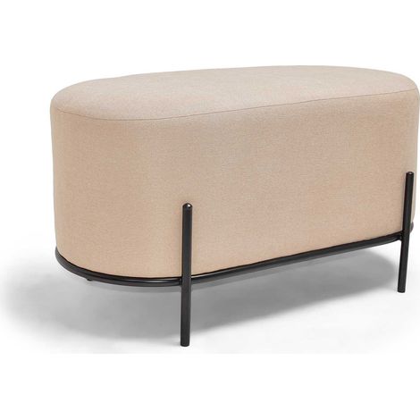 LIPSIA LINEN - Pouf ovale in tessuto