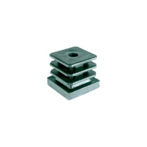 PUNTALI ALETTATI E FILETTATI INTERNI PER TUBO QUADRO- - mm.30x30x27h. - filetto interno mm.8 - 10 pezzi