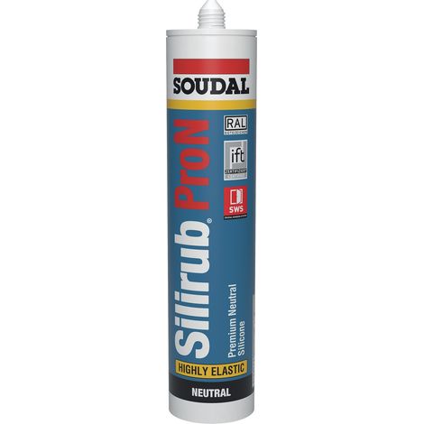 SOUDAL Sigillante Siliconico Silirub Pro N nero cartuccia da 300 ml - 118969