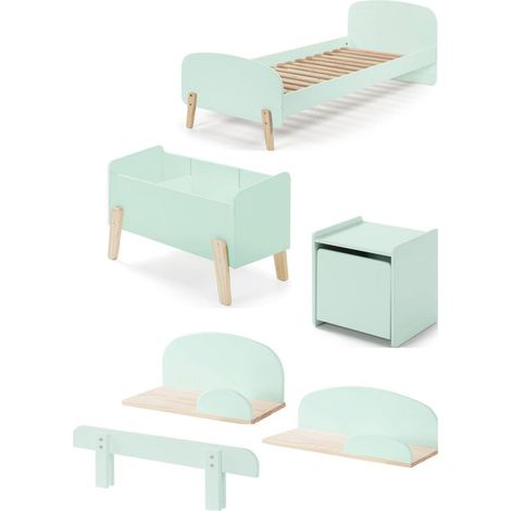 Chambre Complète Enfant 6P "Kiddy" Vert Menthe (1/5)