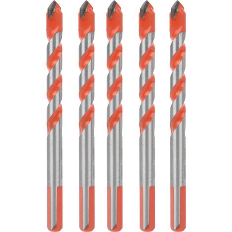 Lot de 5 forets multifonctions carbure pour ouverture de trou, poignée triangulaire, outils de quincaillerie