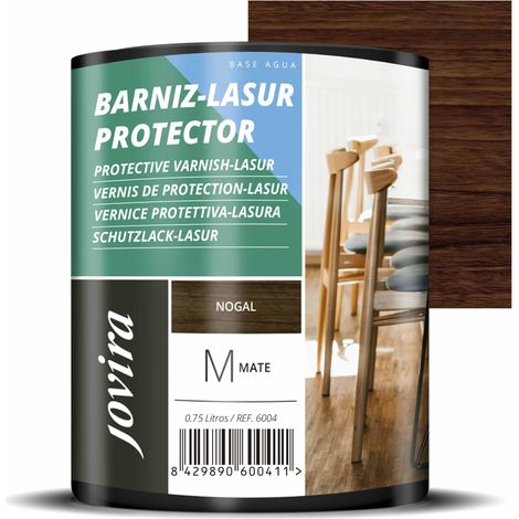 PINTURA Vernis Lasur Matt Protector à l’eau. Protège, décore et embellit tous les types de bois. 750 Millilitres, Noyer (1/5)
