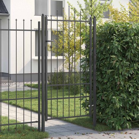 vidaXL Cancello per recinzione HORST 100 x 175 cm Metallo Nero