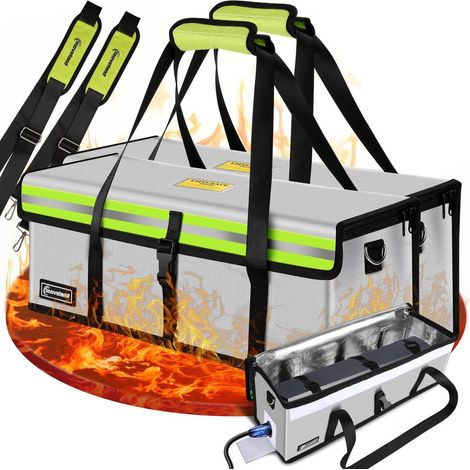 Feuerfeste E-Bike Akku Tasche 2 Stück, bis 1400°C, explosionsgeschützt, wasserdicht (1/5)