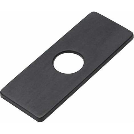 Abdeckplatte für Küchenspülenarmatur, Waschbecken, Armaturenrosette aus gebürstetem Nickel (Schwarz)