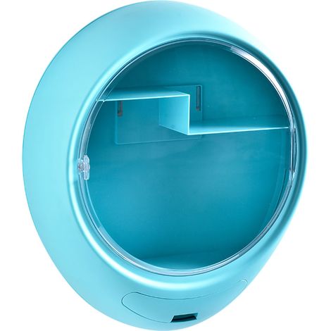 Boîte de Rangement de Maquillage Murale Imperméable, Étanche et Antihumidité - Coffret de Maquillage Ovale pour Salle de Bain (1/5)