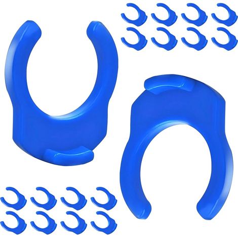 20 Pièces 3/8" Clips de Verrouillage, 3/8" Clips de Fixation en Plastique, Colliers de Serrage Bleus pour Système de Filtre à Eau RO (1/5)