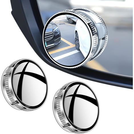 2 Pièces Miroir D'Angle Mort pour Rétroviseur,Rétroviseur d'angle mort,Miroir d'angle Mort pour Voiture,HD Voiture Rétroviseurs 360 Ronde Auto Rétroviseurs,Miroir Angle Mort Voiture pour Voitures,SUV (1/5)