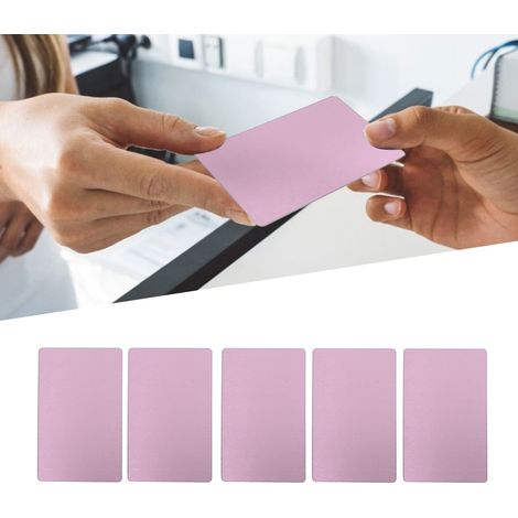 Marquage laser sur tôle d'aluminium, gravure de cartes de visite, matériel de test, alliage aluminium-magnésium, machine à fibre optique, or rose pour cartes de visite (1/5)