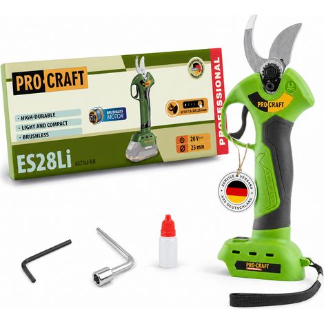 Procraft ES28Li bb Cesoie per rami a batteria Cesoie da giardino 20 V 25 mm Solo - senza batteria, senza caricabatteria (1/5)