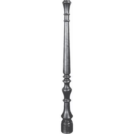 Poteau estampé - Hauteur 1000mm base ronde Ø95mm - Acier tourné - À visser - DECO FER FORGE (1/2)