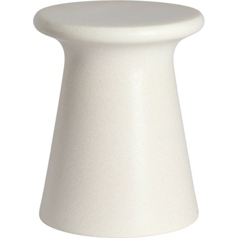Tavolino ceramica opaco crema Ø34,5x43 cm - Light & Living
