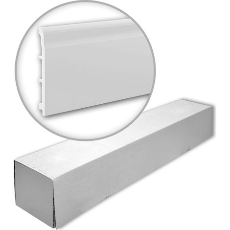 Profhome 653804-box 1 Scatola 12 pezzi Battiscopa Zoccolino design classico senza tempo  24 m