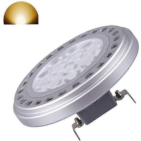 Ampoule LED AR111 à réflecteur G53 15W blanc chaud 3000K 12V équivalente à 150W (1/5)