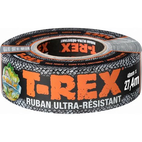 Ruban blindé extra fort - Ruban toilé imperméable pour réparations intérieures & extérieures - Duct Tape polyvalent - 48mm x 27,4mm (1/5)
