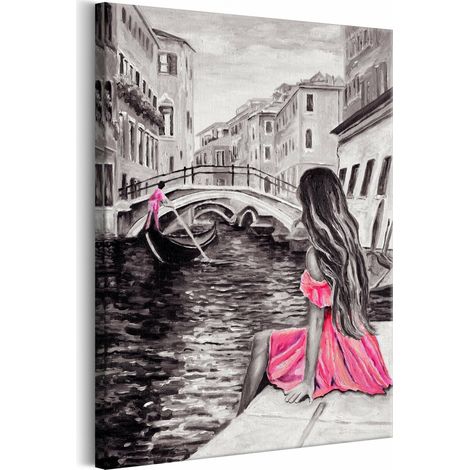 Tableau femme à la verticale de venise - 80 x 120 cm