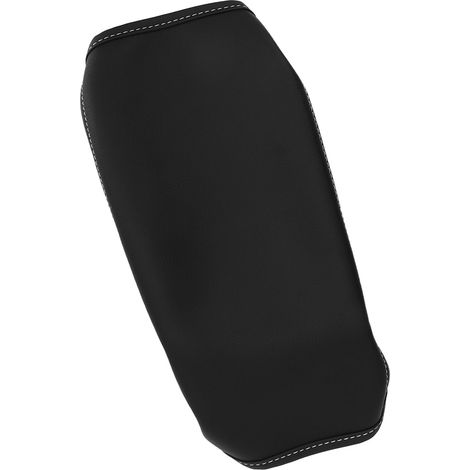 Couvercle de console centrale en superfibre noire avec repose-bras et coussinet repose-coude de remplacement pour Subaru Forester 2019 à 2023, finition noire et grise. (1/5)