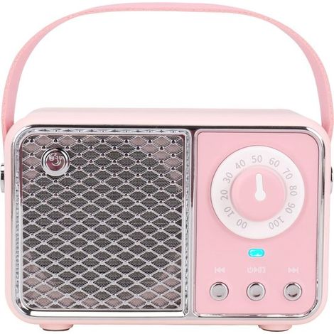 Decoración kawaii para habitaciones,altavoz Bluetooth retro,estilo vintage rosa y adorable para cocina,accesorios vintage (rosa suave) (1/5)