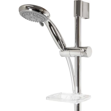 tecuro Brauseset Sunshine-100R - mit 5 Funktionen Handbrause, Brauseschlauch 160 cm, Wandstange 98 cm (1/5)