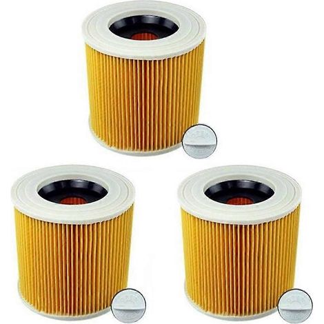 3 filtres pour aspirateur WD3 Premium, WD2, WD3, WD1, MV3, MV2, WD 3, kit d'extension P contre les fines particules de poussière. (1/5)