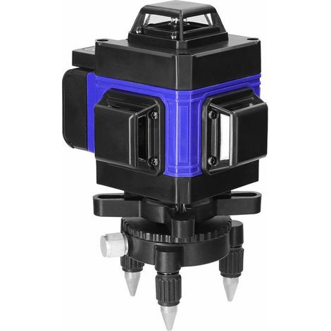 Niveau laser 4D 16 lignes 3° Machine à niveler automatique Batterie lithium rechargeable USB Outil de mise à niveau avec lignes d'inclinaison verticales et horizontales - Bleu (1/4)