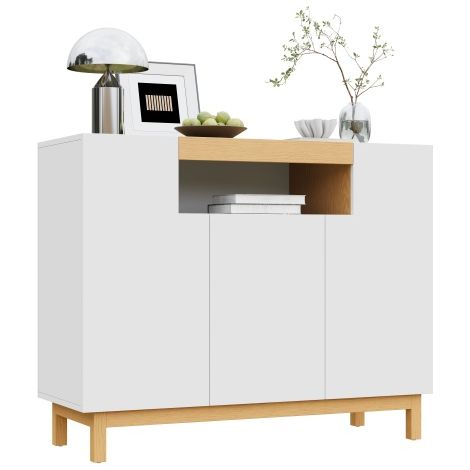 Buffet à trois portes, adapté au salon et à la salle à manger, meuble de rangement multifonctionnel.
