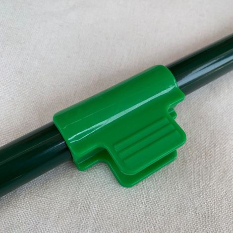 Lot de 10 pinces de serre pour tuteurs de plantes, diamètre 16 mm vert, accessoires de jardin pour温室 (1/5)