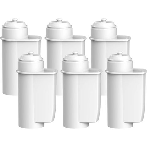 Lot de 6 Filtre à eau, Compatible Siemens EQ, Bosch Vero, Réduction calcaire, Charbon actif, Pour machine café (1/5)
