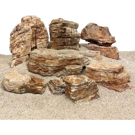 Aquarium Natursteine Red Multilayer Rock 1 Stück Gr. M 0,3-0,7 kg Aquascaping Steine
