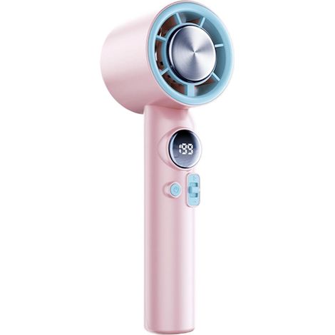 JSSEVN - Ergonomischer, tragbarer Ventilator mit geringem Gewicht (175 g) und 199° einstellbarer Windgeschwindigkeit von sanft bis stark. (1/5)
