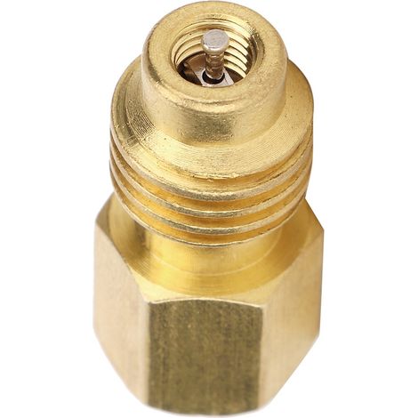 1/4" SAE-Innengewinde auf 1/2" ACME-Außengewinde Adapter für R134A Kfz-Klimaanlagen (1/5)