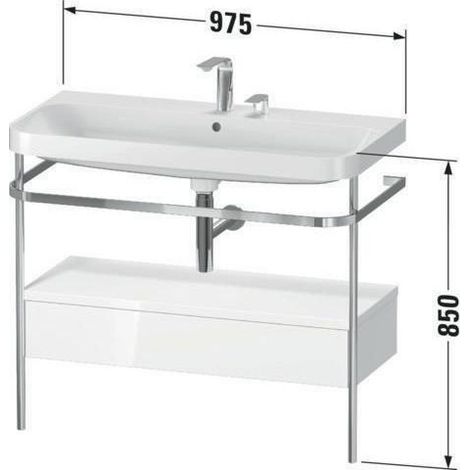Duravit Happy D.2 Plus c-shaped Set mit Metallkonsole und (1/5)