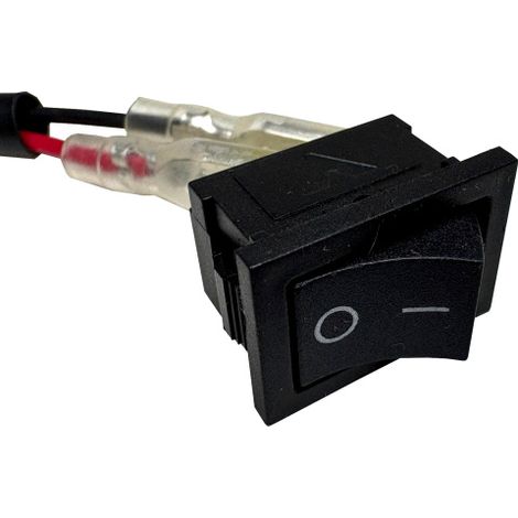 KCD1 Wippschalter Kippschalter 250V 10A 2Pin Schalter mit 2-adrigem Anschlusskabel für Kettensäge uvm. (1/4)
