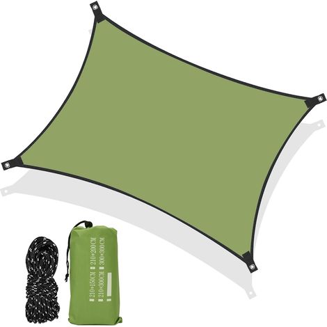 Tenda da sole rettangolare di 2,1x3 metri, protettiva dal sole e impermeabile, realizzata in materiale PES 420D, resistente ai raggi UV, adatta per ambienti esterni come giardini, balconi e terrazze,  (1/5)