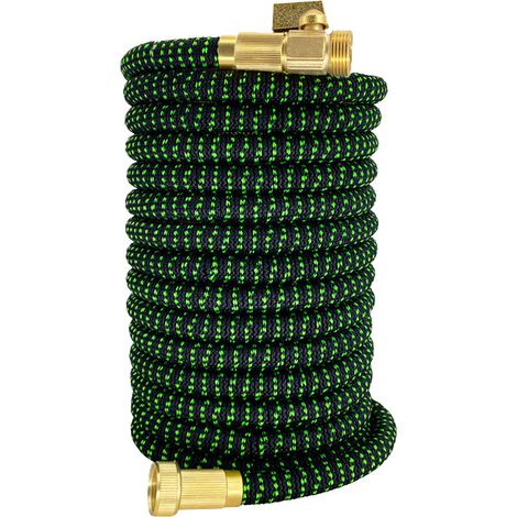 100FT Tuyau d'Arrosage Extensible - Convient aux Robinets de 1/2" et 3/4" Raccords en Métal Durables pour Jardin, Arrosage, Nettoyage (1/5)