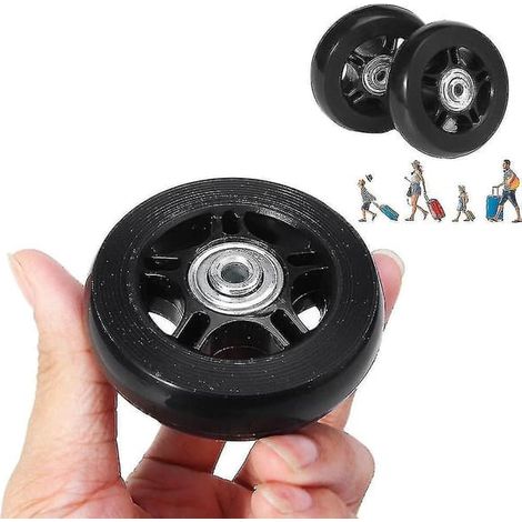 Paquet de 2 Bagageväska Ersättningshjul Gummi Svänghjul Hjul Lager Reparationssatser Wyelv 70mm24mm