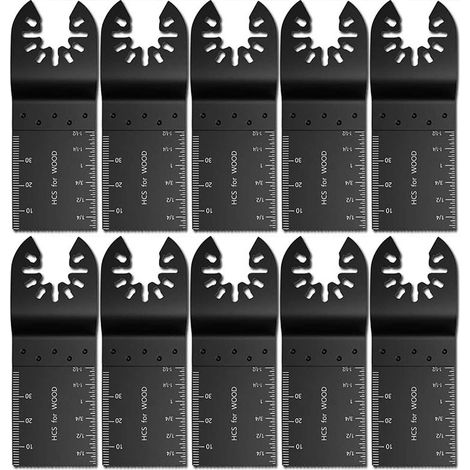 10 pieces de lame de scie en acier a haute teneur en carbone de 34 mm, lame de scie multifonction, ensemble d'accessoires pour machine a couper les outils electriques