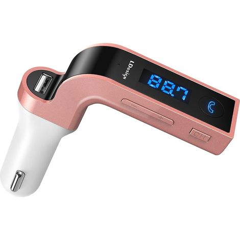 Émetteur FM avec connexion Bluetooth 4 en 1, rose (1/5)