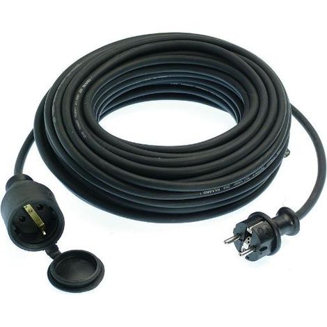 AS Schwabe 60305 Strom Verlängerungskabel Schwarz 5.00 m H05RR-F 3G 1,5 mm²