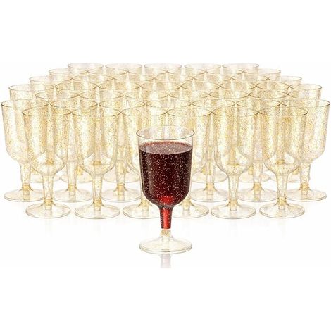 Verres à Vin 170ml – Verres Solides et Réutilisables pour Cocktails, Desserts, Fêtes, Anniversaires, Mariages et Noël (1/5)