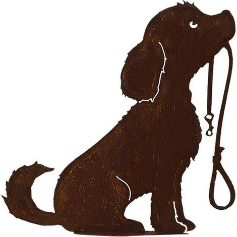 Rost Hund H50cm mit Leine