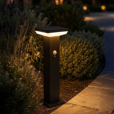 Borne solaire Cara 600 lumens 50cm avec détecteur de mouvement (1/4)