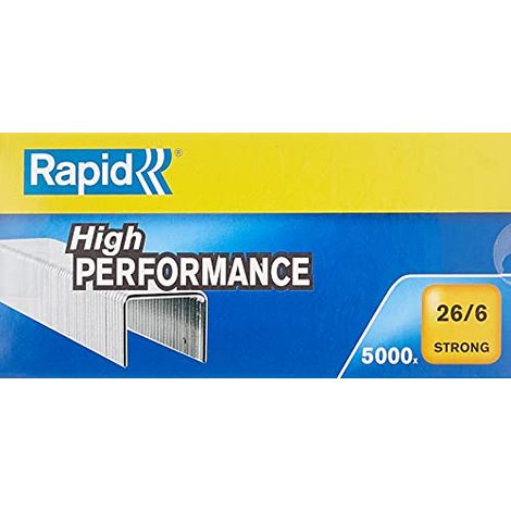 Rapid 24862000 Punti Zincati per Graffatrice/Chiodatrice, 6mm, Confezione da 5000 Pezzi