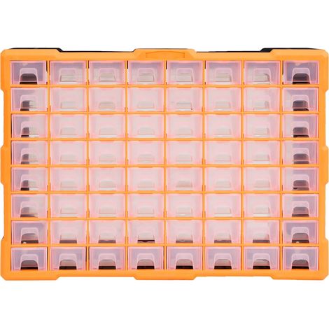 vidaXL Organizador multicajones con 64 cajones 52x16x37,5 cm (1/2)